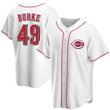 Youth Cincinnati Reds Brock Burke White Home Jersey - Replica