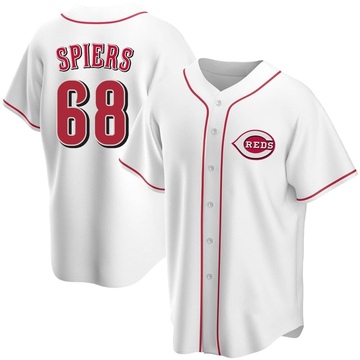 Youth Cincinnati Reds Carson Spiers White Home Jersey - Replica