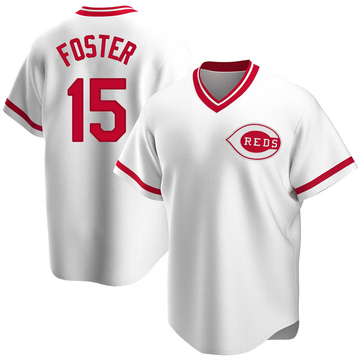 Youth Cincinnati Reds George Foster White Home Cooperstown Collection Jersey - Replica