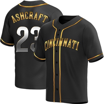 Youth Cincinnati Reds Graham Ashcraft Black Golden Alternate Jersey - Replica