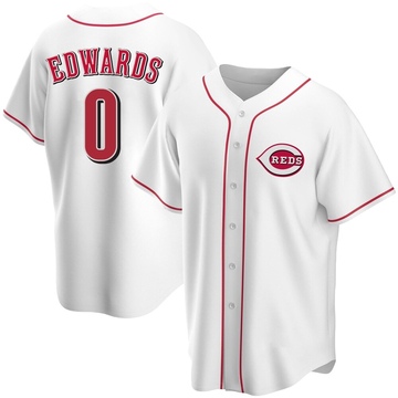 Youth Cincinnati Reds Jacob Edwards White Home Jersey - Replica