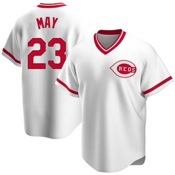 Youth Cincinnati Reds Lee May White Home Cooperstown Collection Jersey - Replica