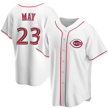 Youth Cincinnati Reds Lee May White Home Jersey - Replica