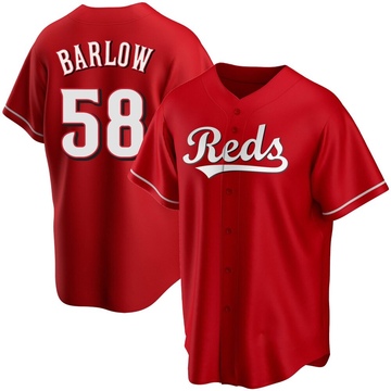 Youth Cincinnati Reds Scott Barlow Red Alternate Jersey - Replica