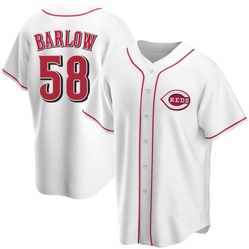 Youth Cincinnati Reds Scott Barlow White Home Jersey - Replica