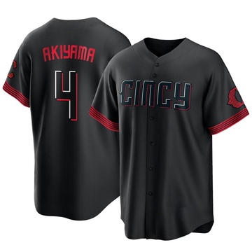 Youth Cincinnati Reds Shogo Akiyama Black 2023 City Connect Jersey - Replica
