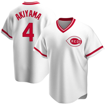Youth Cincinnati Reds Shogo Akiyama White Home Cooperstown Collection Jersey - Replica