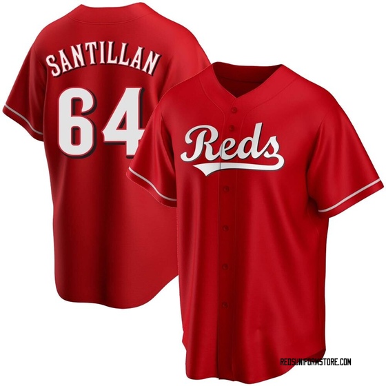 Youth Cincinnati Reds Tony Santillan Red Alternate Jersey - Replica