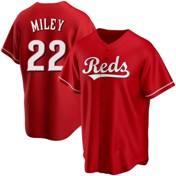 Youth Cincinnati Reds Wade Miley Red Alternate Jersey - Replica
