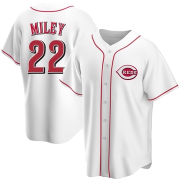 Youth Cincinnati Reds Wade Miley White Home Jersey - Replica