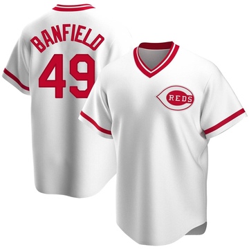 Youth Cincinnati Reds Will Banfield White Home Cooperstown Collection Jersey - Replica
