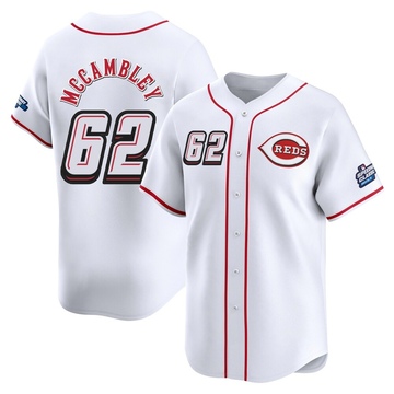 Youth Cincinnati Reds Zachary McCambley White 2025 Speedway Classic Alternate Jersey - Limited
