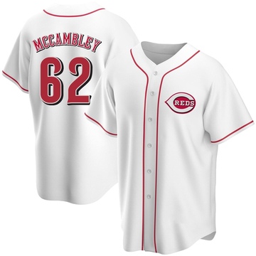 Youth Cincinnati Reds Zachary McCambley White Home Jersey - Replica